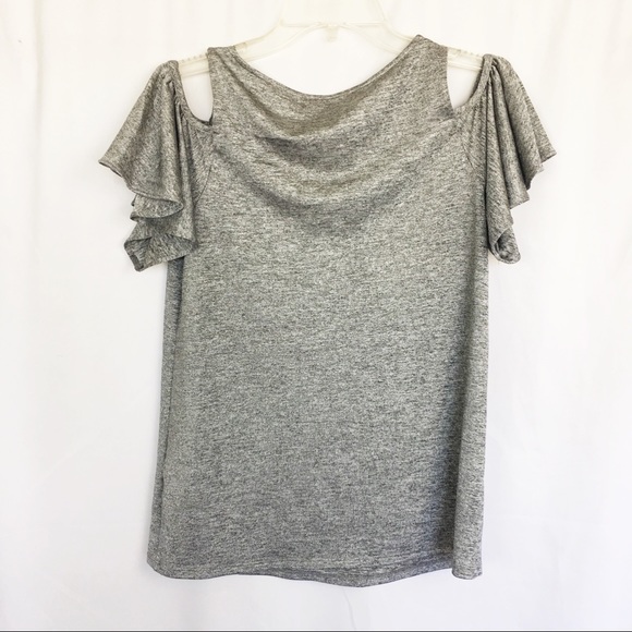 Philosophy gray cold shoulder top S - Picture 6 of 6